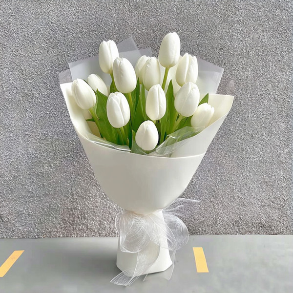 Moonlit Whispers — White Tulips